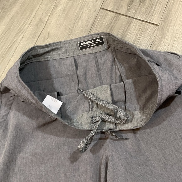 O’NEILL HYPERDRY Hybrid Heather Gray Flat Front Shorts size 33 - Picture 7 of 11